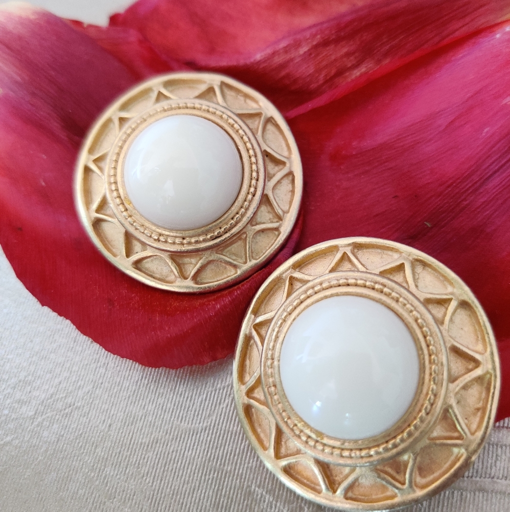 Vintage Etruscan revival Earrings by Ann King Lagos